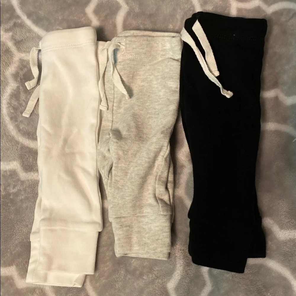 3 pairs of baby sweatpants